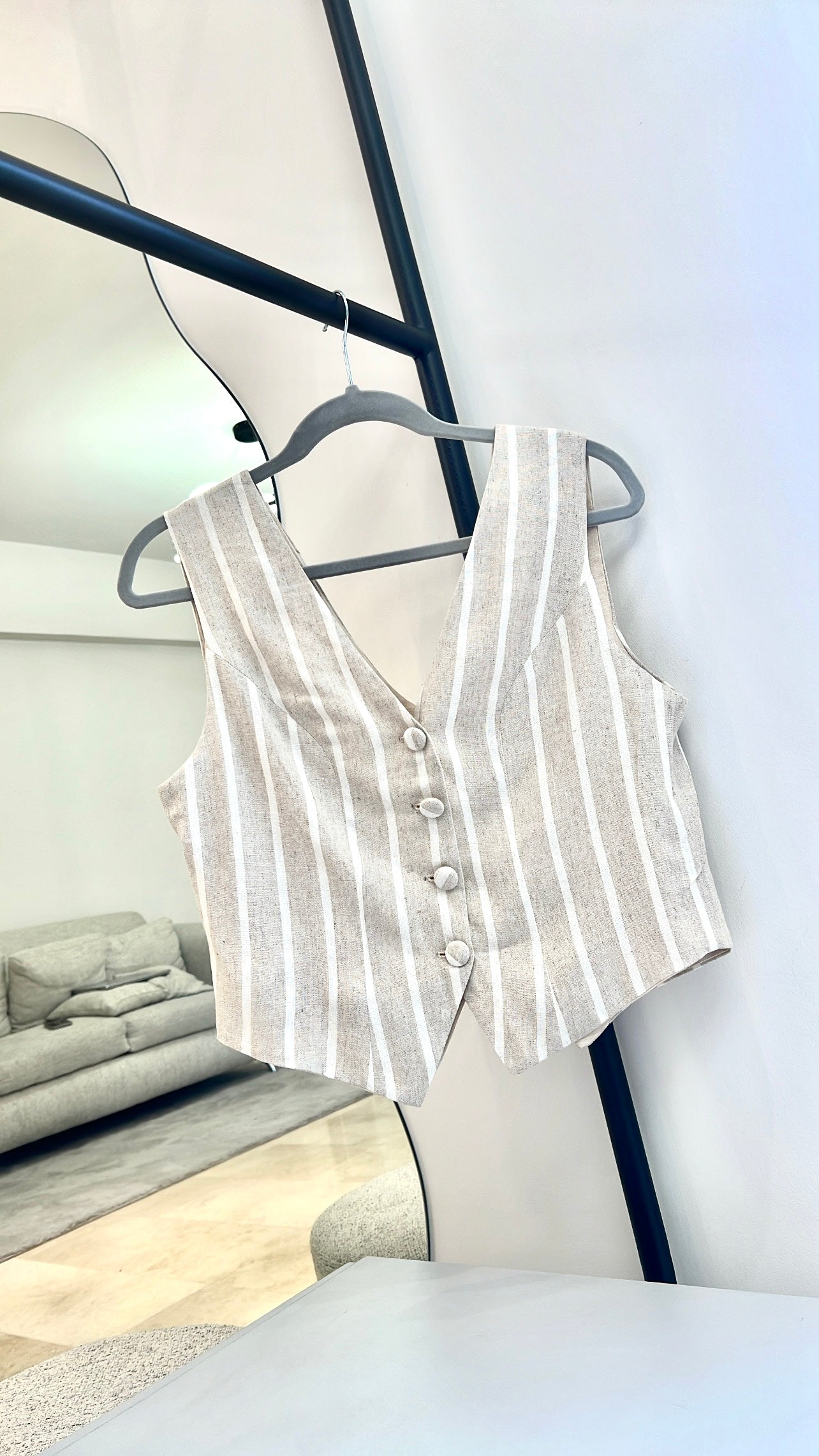 Sand Linen Vest