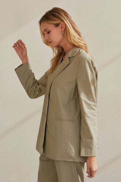 Alayah Linen Blazer