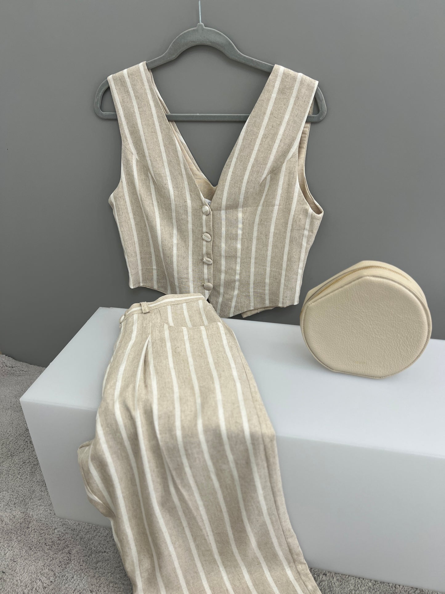 Sand Linen Vest