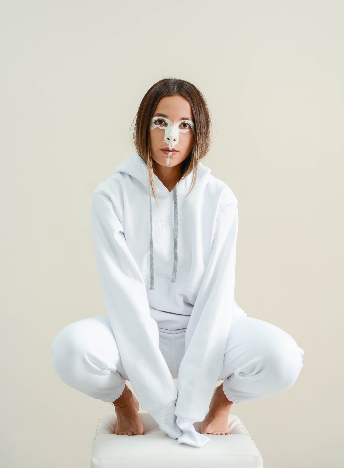 Insania white Hoodie