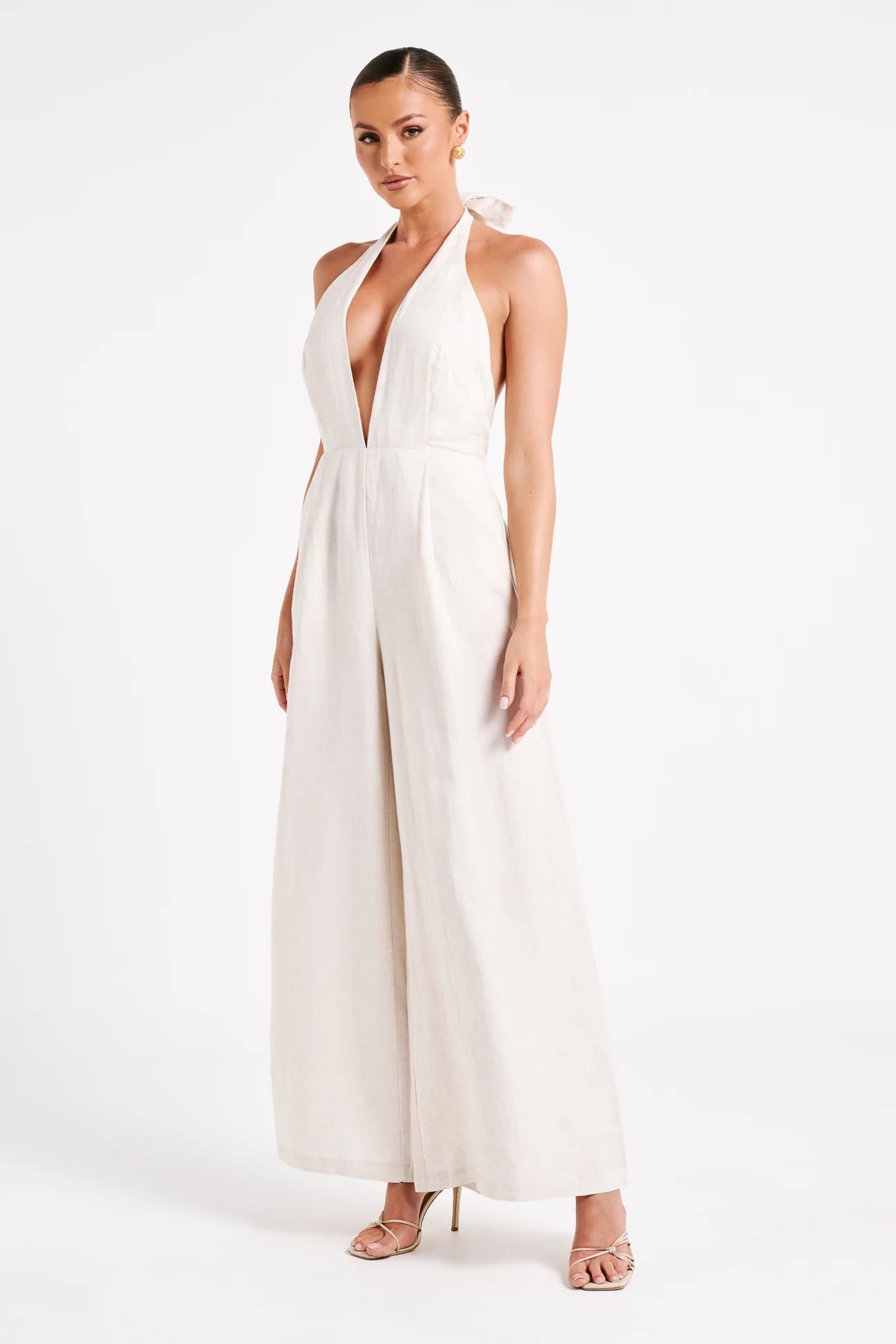 Blanca Linen Halter Jumpsuit