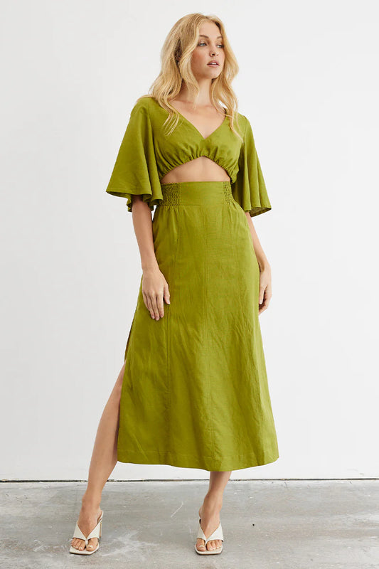 Grass Linen Dress