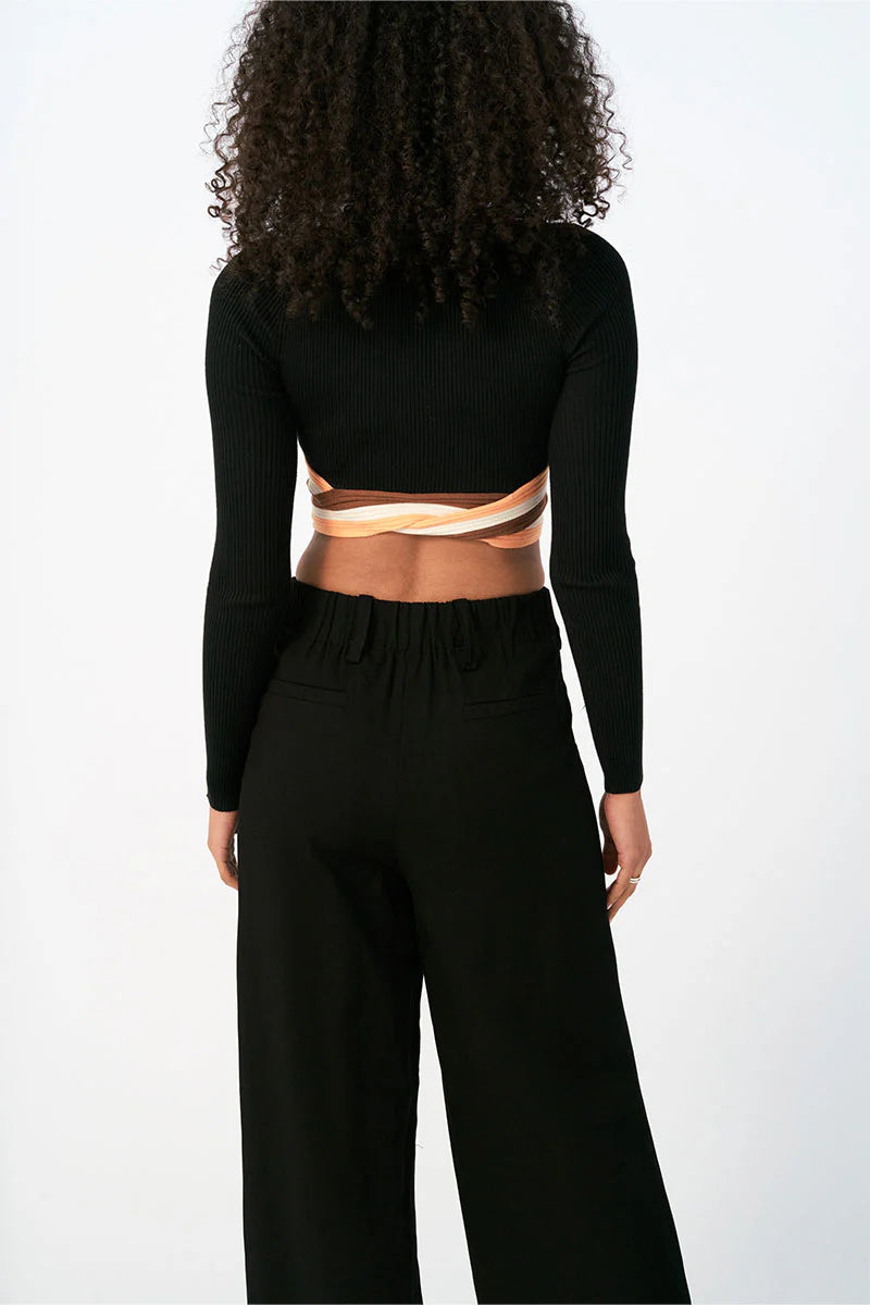 Apricot Knit Crop