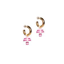 Gold Plated Hoops With Exchangeable Charms